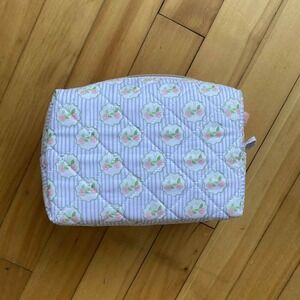 The Vintage Cosmetic Company Quilted Rose Makeup Bag Pouch Pink Rose Lavender